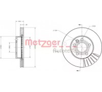 Тормозной диск METZGER 6110093 6110093 METZGER - купить в магазине запчастей по Украине