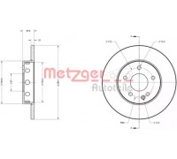 Тормозной диск METZGER 6110116 6110116 METZGER - купить в магазине запчастей по Украине