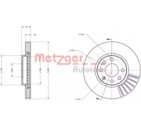 Тормозной диск METZGER 6110145 6110145 METZGER - купить в магазине запчастей по Украине