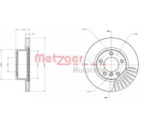 Тормозной диск METZGER 6110147 6110147 METZGER - купить в магазине запчастей по Украине