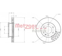 Тормозной диск METZGER 6110151 6110151 METZGER - купить в магазине запчастей по Украине