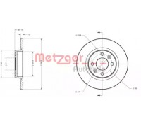 Тормозной диск METZGER 6110170 6110170 METZGER - купить в магазине запчастей по Украине