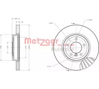 Тормозной диск METZGER 6110172 6110172 METZGER - купить в магазине запчастей по Украине