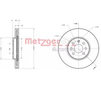 Тормозной диск METZGER 6110193 6110193 METZGER - купить в магазине запчастей по Украине