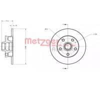 Тормозной диск METZGER 6110232 6110232 METZGER - купить в магазине запчастей по Украине