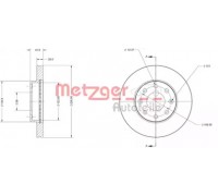 Тормозной диск METZGER 6110257 6110257 METZGER - купить в магазине запчастей по Украине