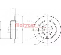 Тормозной диск METZGER 6110265 6110265 METZGER - купить в магазине запчастей по Украине