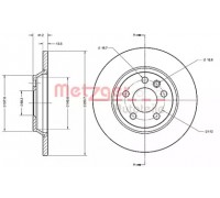 Тормозной диск METZGER 6110275 6110275 METZGER - купить в магазине запчастей по Украине
