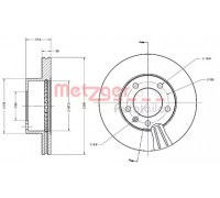 Тормозной диск METZGER 6110287 6110287 METZGER - купить в магазине запчастей по Украине