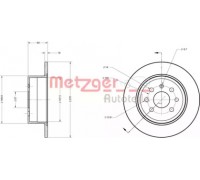 Тормозной диск METZGER 6110339 6110339 METZGER - купить в магазине запчастей по Украине