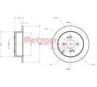 Тормозной диск METZGER 6110343 6110343 METZGER - купить в магазине запчастей по Украине