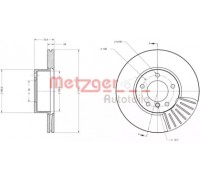 Тормозной диск METZGER 6110395 6110395 METZGER - купить в магазине запчастей по Украине