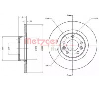 Тормозной диск METZGER 6110422 6110422 METZGER - купить в магазине запчастей по Украине