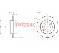 Тормозной диск METZGER 6110510 6110510 METZGER - купить в магазине запчастей по Украине