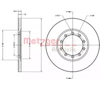 Тормозной диск METZGER 6110540 6110540 METZGER - купить в магазине запчастей по Украине