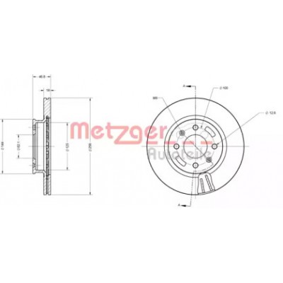 Тормозной диск 6110544 METZGER - купить в магазине запчастей по Украине