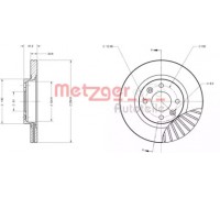 Тормозной диск METZGER 6110551 6110551 METZGER - купить в магазине запчастей по Украине
