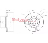Тормозной диск METZGER 6110584 6110584 METZGER - купить в магазине запчастей по Украине