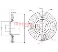 Тормозной диск METZGER 6110629 6110629 METZGER - купить в магазине запчастей по Украине