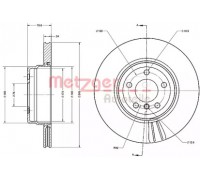 Тормозной диск METZGER 6110632 6110632 METZGER - купить в магазине запчастей по Украине