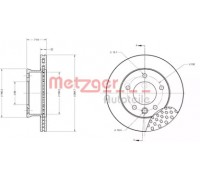Тормозной диск METZGER 6110676 6110676 METZGER - купить в магазине запчастей по Украине