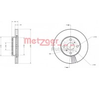 Тормозной диск METZGER 6110722 6110722 METZGER - купить в магазине запчастей по Украине