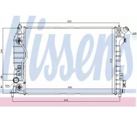 Радиатор, охлаждение двигателя NISSENS 61695 61695 NISSENS - купить в магазине запчастей по Украине