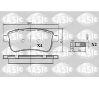 Комплект тормозных колодок, дисковый тормоз SASIC 6214023 6214023 SASIC - купить в магазине запчастей по Украине