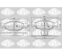 Комплект тормозных колодок, дисковый тормоз SASIC 6216029 6216029 SASIC - купить в магазине запчастей по Украине