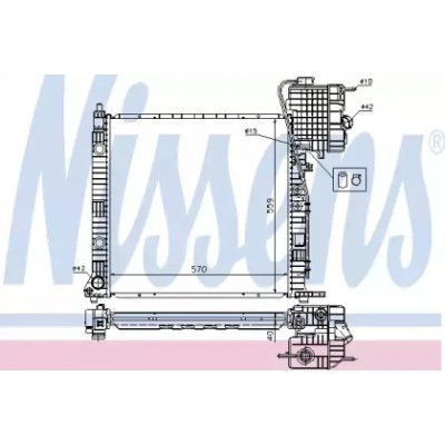 Радиатор, охлаждение двигателя 62559A NISSENS - купить в магазине запчастей по Украине