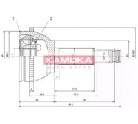 Шарнирный комплект, приводной вал KAMOKA 6281 6281 KAMOKA - купить в магазине запчастей по Украине