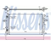 Радиатор, охлаждение двигателя NISSENS 63027A 63027A NISSENS - купить в магазине запчастей по Украине