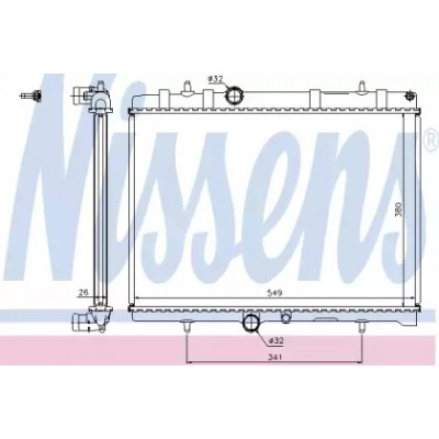 Радиатор, охлаждение двигателя 63606A NISSENS - купить в магазине запчастей по Украине