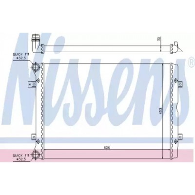 Радиатор, охлаждение двигателя 65014 NISSENS - купить в магазине запчастей по Украине