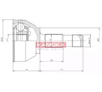 Шарнирный комплект, приводной вал KAMOKA 6556 6556 KAMOKA - купить в магазине запчастей по Украине