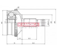 Шарнирный комплект, приводной вал KAMOKA 6574 6574 KAMOKA - купить в магазине запчастей по Украине