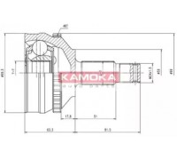 Шарнирный комплект, приводной вал KAMOKA 6576 6576 KAMOKA - купить в магазине запчастей по Украине