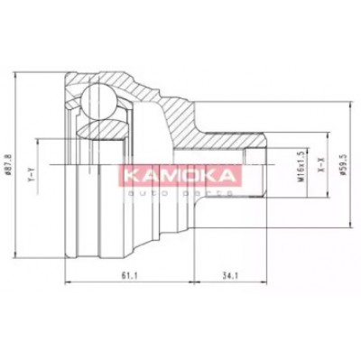Шарнирный комплект, приводной вал 6586 KAMOKA - купить в магазине запчастей по Украине