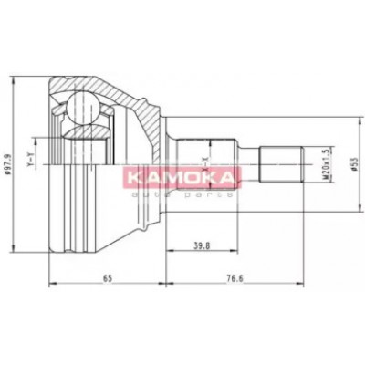 Шарнирный комплект, приводной вал 6681 KAMOKA - купить в магазине запчастей по Украине