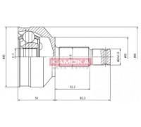 Шарнирный комплект, приводной вал KAMOKA 6696 6696 KAMOKA - купить в магазине запчастей по Украине