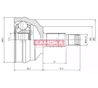 Шарнирный комплект, приводной вал KAMOKA 6698 6698 KAMOKA - купить в магазине запчастей по Украине