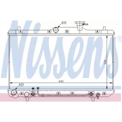 Радиатор, охлаждение двигателя 67023 NISSENS - купить в магазине запчастей по Украине