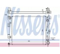 Радиатор, охлаждение двигателя NISSENS 67608 67608 NISSENS - купить в магазине запчастей по Украине
