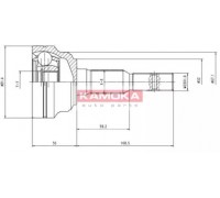 Шарнирный комплект, приводной вал KAMOKA 6952 6952 KAMOKA - купить в магазине запчастей по Украине