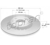 Тормозной диск TOPRAN 701 100 701100 TOPRAN - купить в магазине запчастей по Украине