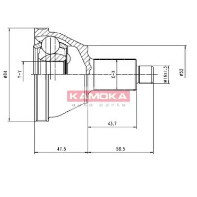 Шарнирный комплект, приводной вал 7084 KAMOKA - купить в магазине запчастей по Украине