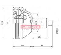 Шарнирный комплект, приводной вал KAMOKA 7086 7086 KAMOKA - купить в магазине запчастей по Украине