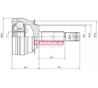 Шарнирный комплект, приводной вал KAMOKA 7098 7098 KAMOKA - купить в магазине запчастей по Украине