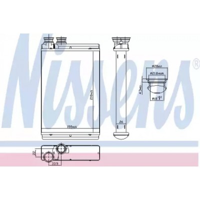 Теплообменник, отопление салона 71158 NISSENS - купить в магазине запчастей по Украине