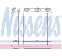 Теплообменник, отопление салона NISSENS 72016 72016 NISSENS - купити в магазині запчастин по Україні